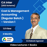 CA Inter Cost & Management Accounting (Regular Batch - Version 1) Video Lectures by CA Rakesh Agrawal (Google Drive, 1.0 View, 4 Months)